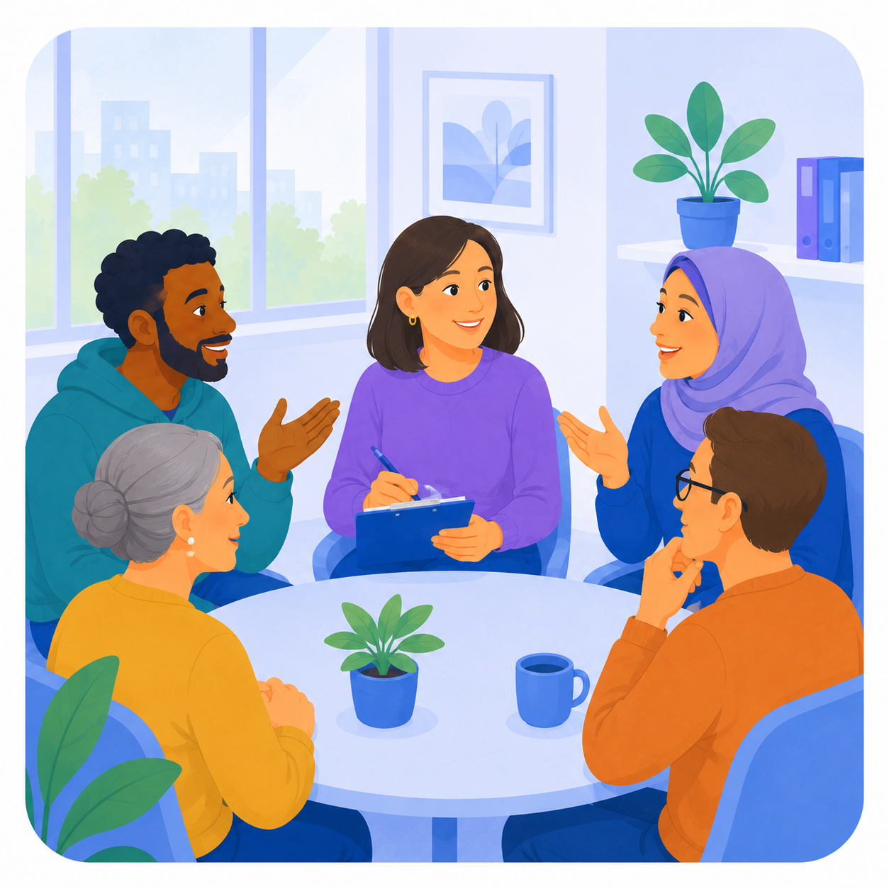 Habitants échangeant leurs besoins et leurs propositions lors d’une rencontre associative