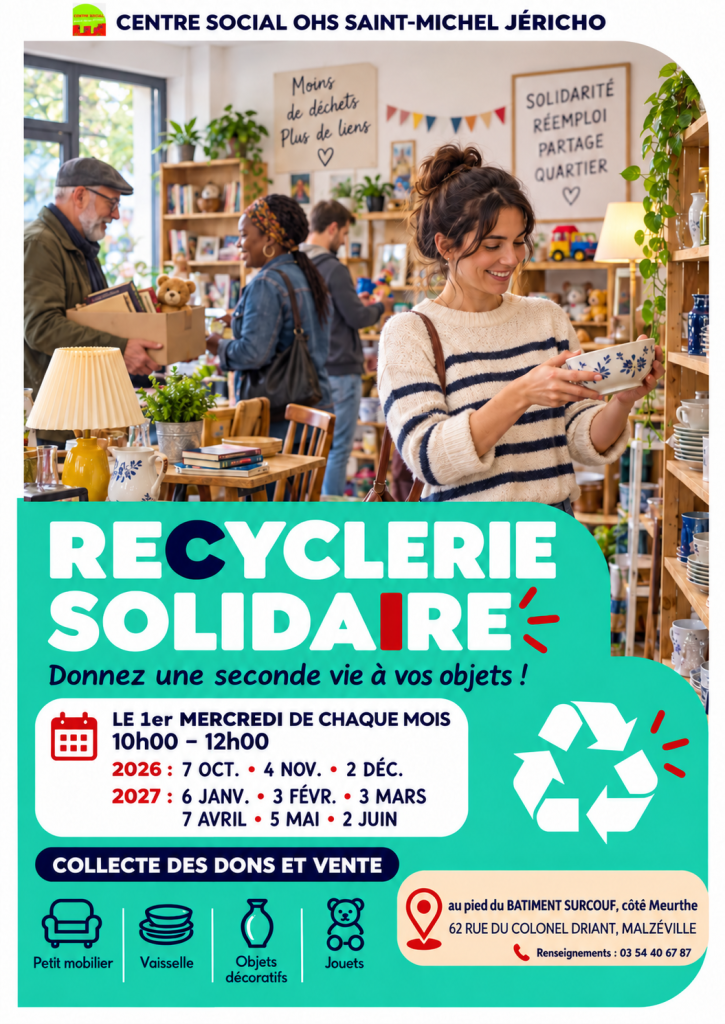 Recyclerie solidaire à Malzéville : donnez une seconde vie à vos objets